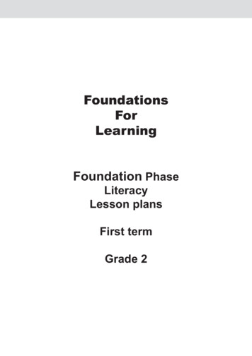 Foundations For Learning - WordPress 