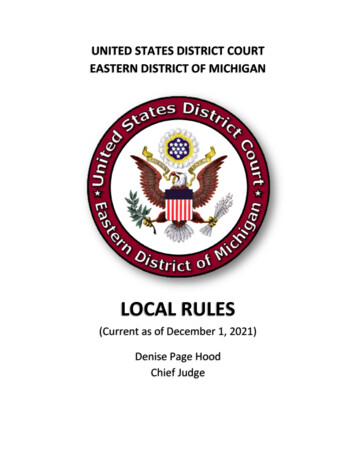 United States District Court Eastern District Of Michigan