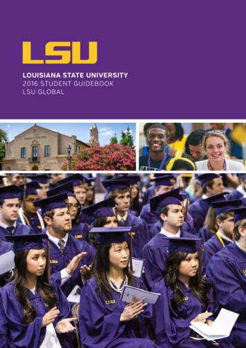 Louisiana State University 2016 Student Guidebook Lsu Global