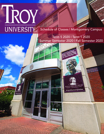Montgomery Campus Term 5 2020 - Troy University