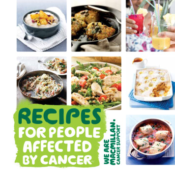 MAC15201 Recipes For People Affected By Cancer