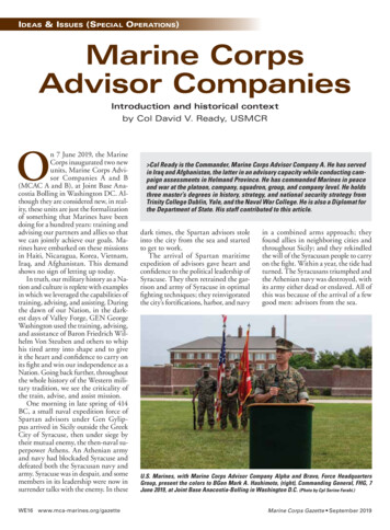 Marine Corps Advisor Companies - The Marine Corps Association & Foundation