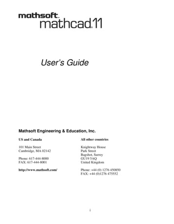 Mathcad Users Guide - USPAS