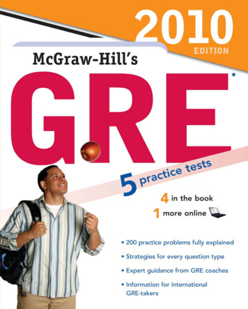 McGraw-Hill's GRE, 2010 Edition (Mcgraw-Hill's Gre (Book .