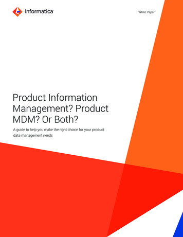 Product Information Management? Product MDM? Or Both?