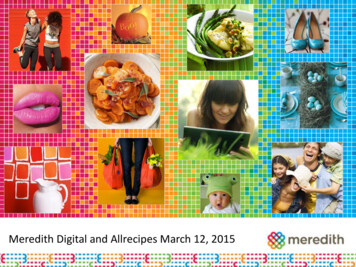 Meredith Digital And Allrecipes March 12, 2015