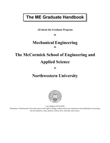 Mechanical Engineering - Northwestern University