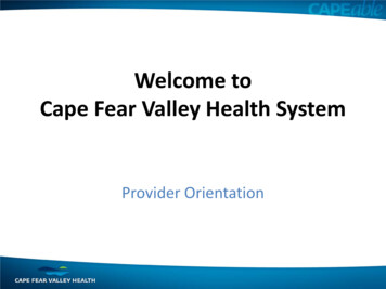 Welcome To Cape Fear Valley Health System