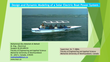 Design And Dynamic Modeling Of A Solar Electric Boat Power .