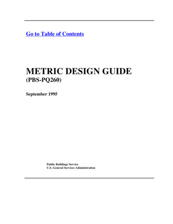 METRIC DESIGN GUIDE - General Services Administration
