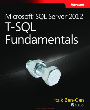 SQL Server 2012 T-SQL Fundamentals