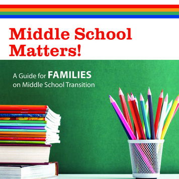 Middle School Matters: A Guide For Families On Middle .
