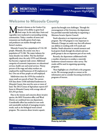 Welcome To Missoula County - MSU Extension
