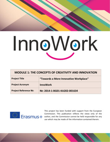 MODULE 1: THE CONCEPTS OF CREATIVITY AND INNOVATION