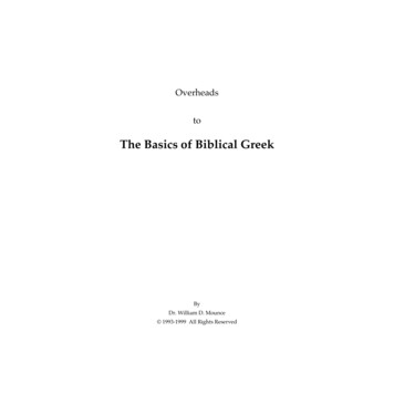 The Basics Of Biblical Greek