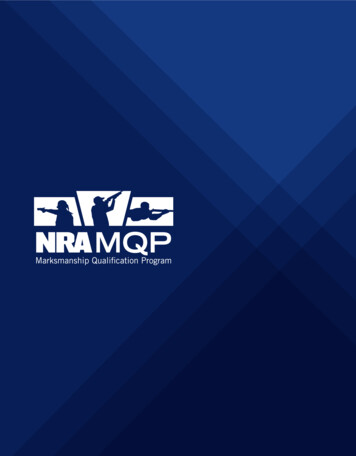 MQP Guide - Marksmanship Qualification Program NRA Explore