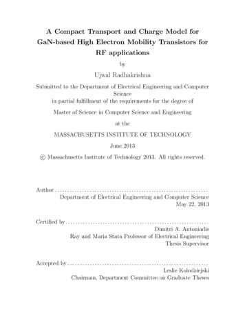 A Compact Transport And Charge Model For GaN-based High .