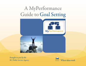 My Performance Guide To Goal Setting - British Columbia