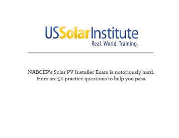 NABCEP’s Solar PV Installer Exam Is Notoriously Hard. Here .