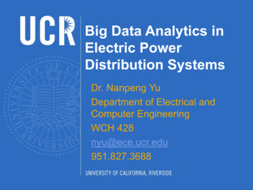 Big Data Analytics In Electric Power Distribution Systems