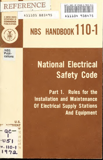 NBS Publi Cations National Electrical Safety Code