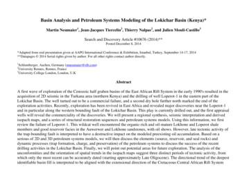 Basin Analysis And Petroleum Systems Modeling Of The Lokichar Basin .