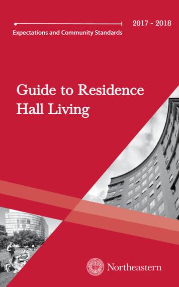 Guide To Residence Hall Living - Northeastern University