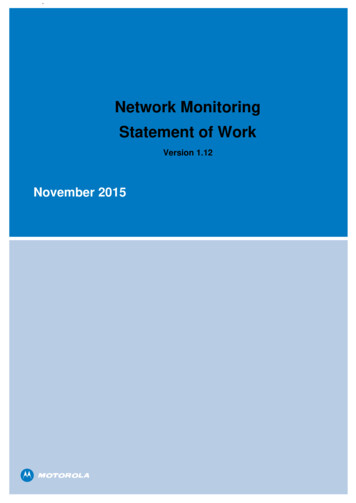 Network Monitoring Statement Of Work - Motorolasolutions 