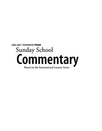 2020–2021 TOWNSEND PRESS Sunday School Commentary