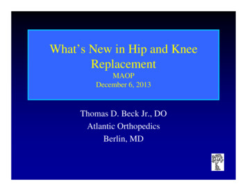 What's New In Hip And Knee Replacement - Marylanddo 