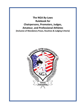 The NGA By-Laws T B -L Rulebook . - Bodybuilding Contests