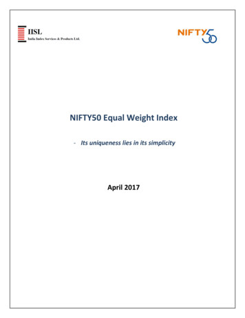 NIFTY50 Equal Weight Index - National Stock Exchange Of India