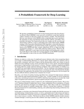 A Probabilistic Framework For Deep Learning - WordPress 