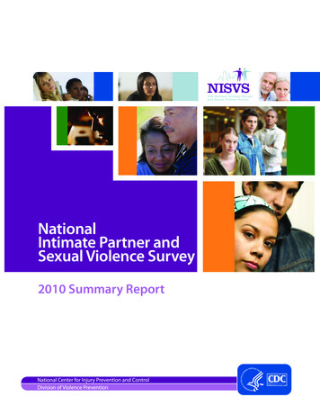 National Intimate Partner And Sexual Violence Survey: 