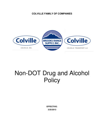 Non-DOT Drug And Alcohol Policy - Colvilleinc 