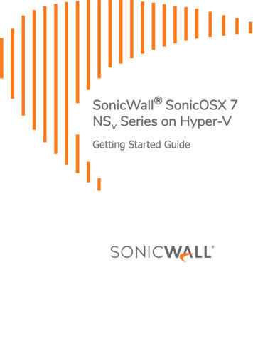 NSv Series Getting Started Guide - SonicWall