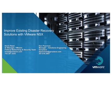 Improve Existing Disaster Recovery Solutions With VMware NSX