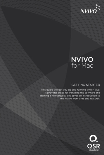 NVivo10 For Mac Getting Started Guide - QSR International
