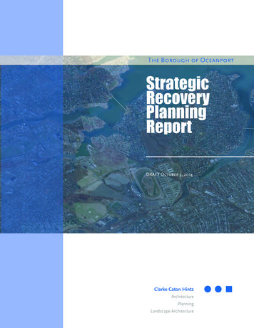 The Borough Of Oceanport Strategic Recovery Planning Report