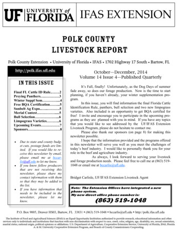 Volume 14 Issue 4 Published Quarterly - Polk County Cattlemen's Association