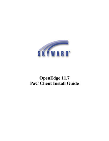 OpenEdge 11.7 PaC Client Install Guide