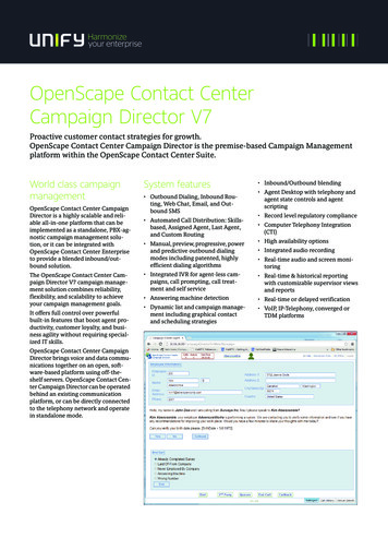 OpenScape Contact Center Campaign Director V7 - Atos Unify