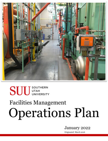 Facilities Management Operations Plan - SUU