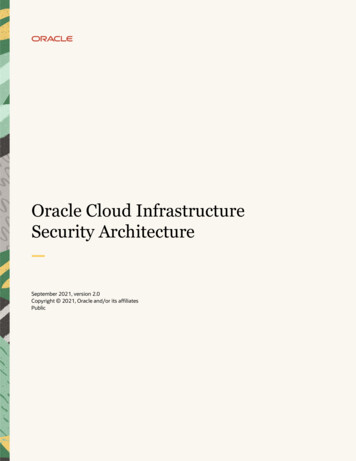 Oracle Cloud Infrastructure Security Architecture