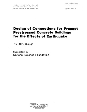Design Of Connections For Precast Prestressed Concrete .