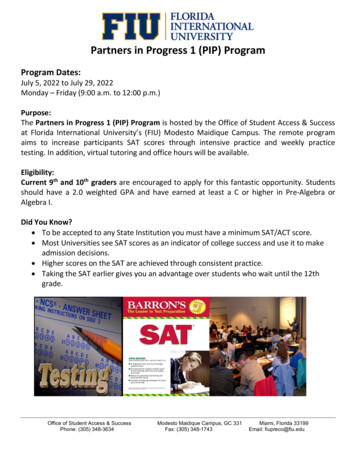 Partners In Progress 1 (PIP) Program - Student Access & Success