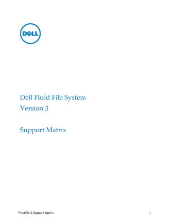 Dell Fluid File System Version 3 Support Matrix