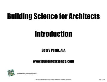 Building Science For Architects Introduction