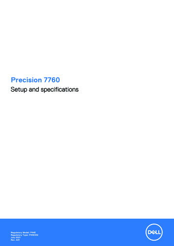 Precision 7760 Setup And Specifications - Dell