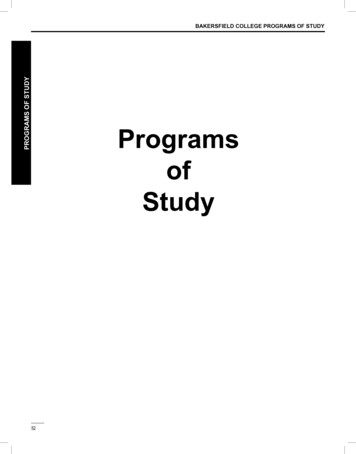 Programs Of Study - Bakersfield College